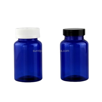 150ml Capsules Blue Child Proof Plastic Bottle,Pill Medicine Bottle With Child Resistant Cap