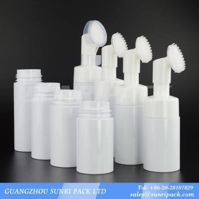 80ml 100ml 120ml 150ml soap foam pump mouses bottle with silicone brush