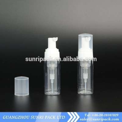 50ml clear cosmetic foaming pump PET bottle with foamer