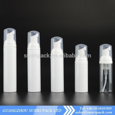 50ml 70ml 90ml 100ml foaming cleanser pump plastic bottle, foam pump bottle