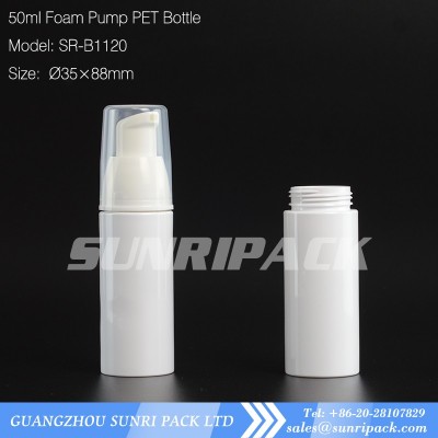 50ml Plastic Soap Foam Pump Bottle For Cleanser And Mousse and shaving